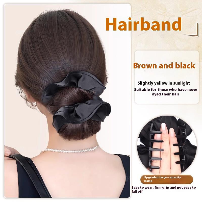Low Bun Wig Hair Clip-In Messy Bun Hairpiece Straight Hair Extension For Effortless Updo Synthetic Claw Messy Hair Bun For Women