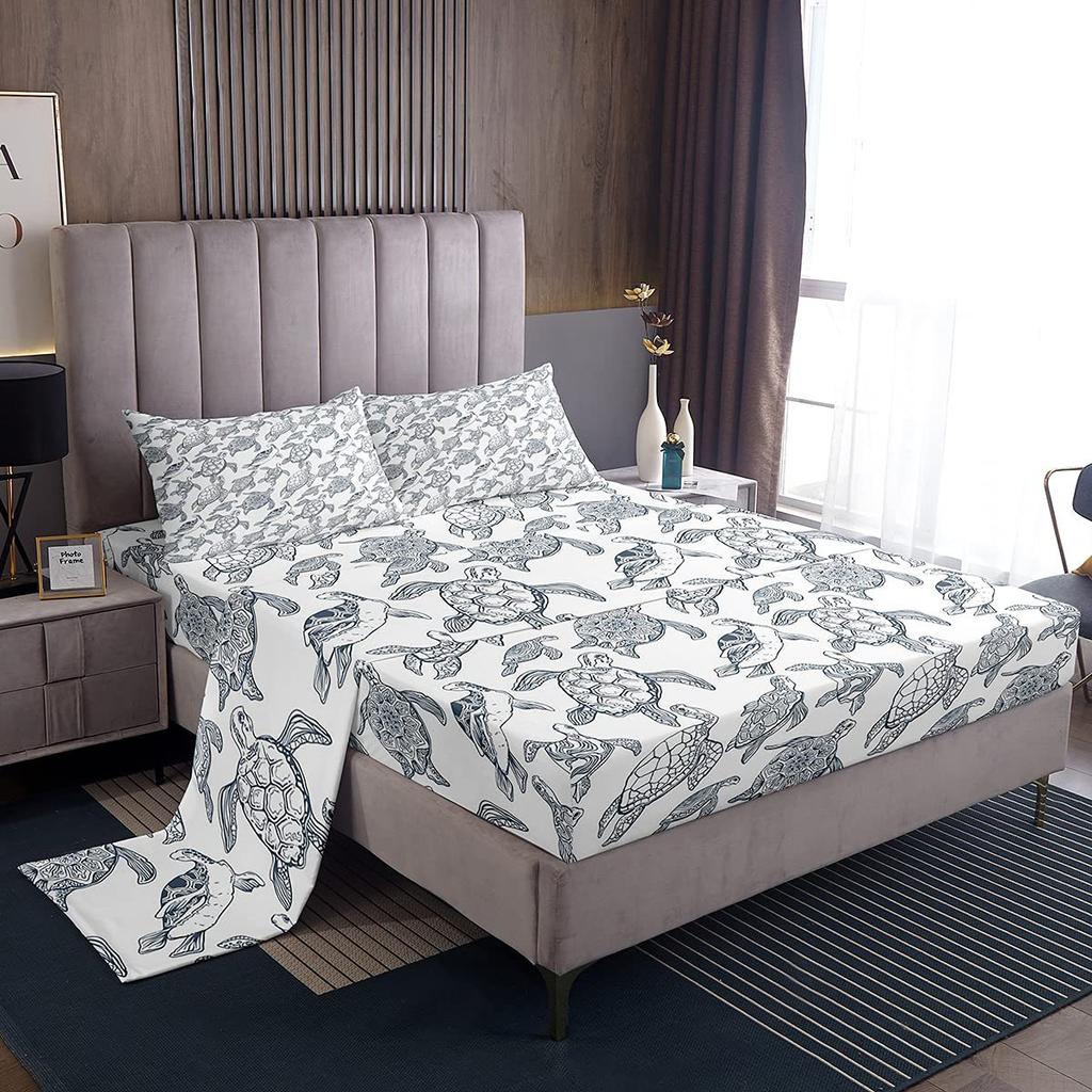 Space Planet Pattern Mattress Four-piece Bedding Set Bedroom Dormitory Bedding Decoration