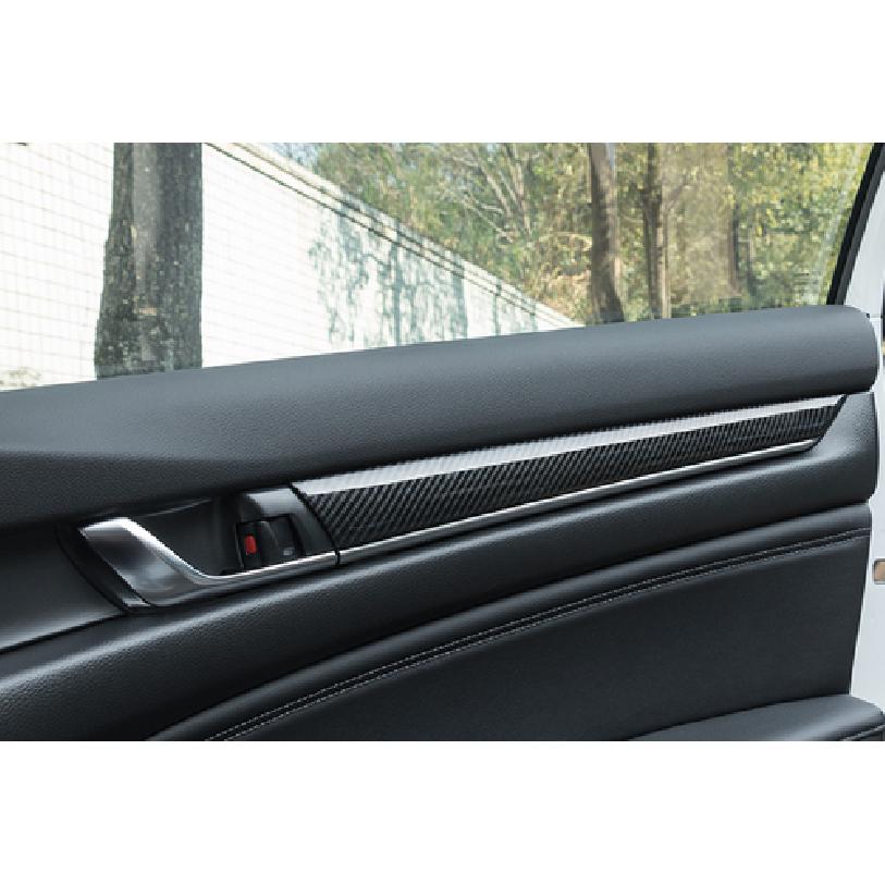 Carbon Fiber Inner Door Panel Strip Trim 4Pcs For Honda Accord 10Th 2018-