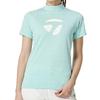 TaylorMade Fine Jacquard S/S Mock Jacket, Turquoise, Large, Women's, 2025SS UN701