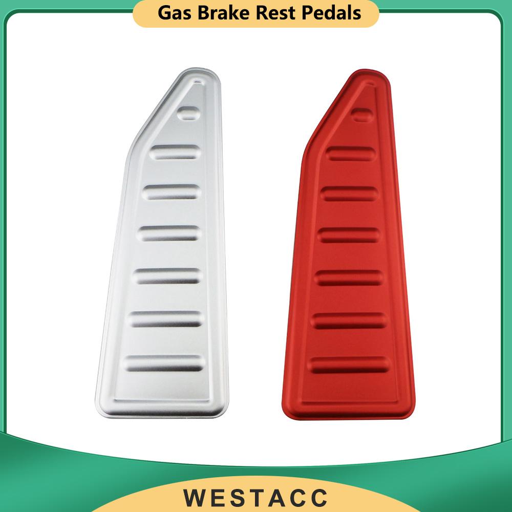Aluminum Alloy Car Pedals Gas Brake Rest Pedal Cover Protector Parts for Jeep Renegade 2014 -  LHD Interior
