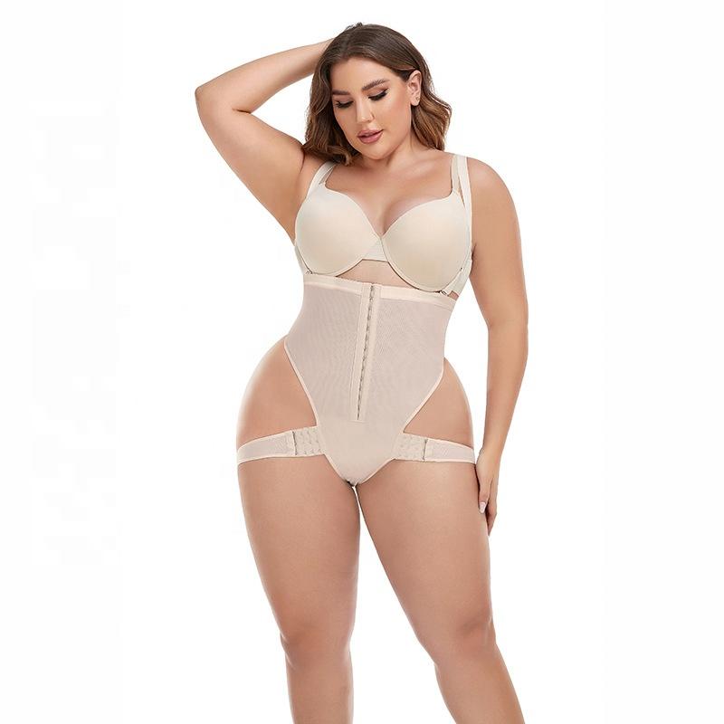 OEM Women's High-Waist Slim Waist Shapewear Plus Size Belly Control Girdles Shapewear with Padded Decoration