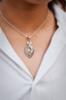 Oxidized Sterling Silver Citrine Pendant - Women's Gemstone Jewelry