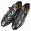 80er-90er Vintage BOSTONIAN Vollleder Wingtip Full Brogue Schwarz Größe 8.5D 26.0-26.5 Herren(GEBRAUCHT)