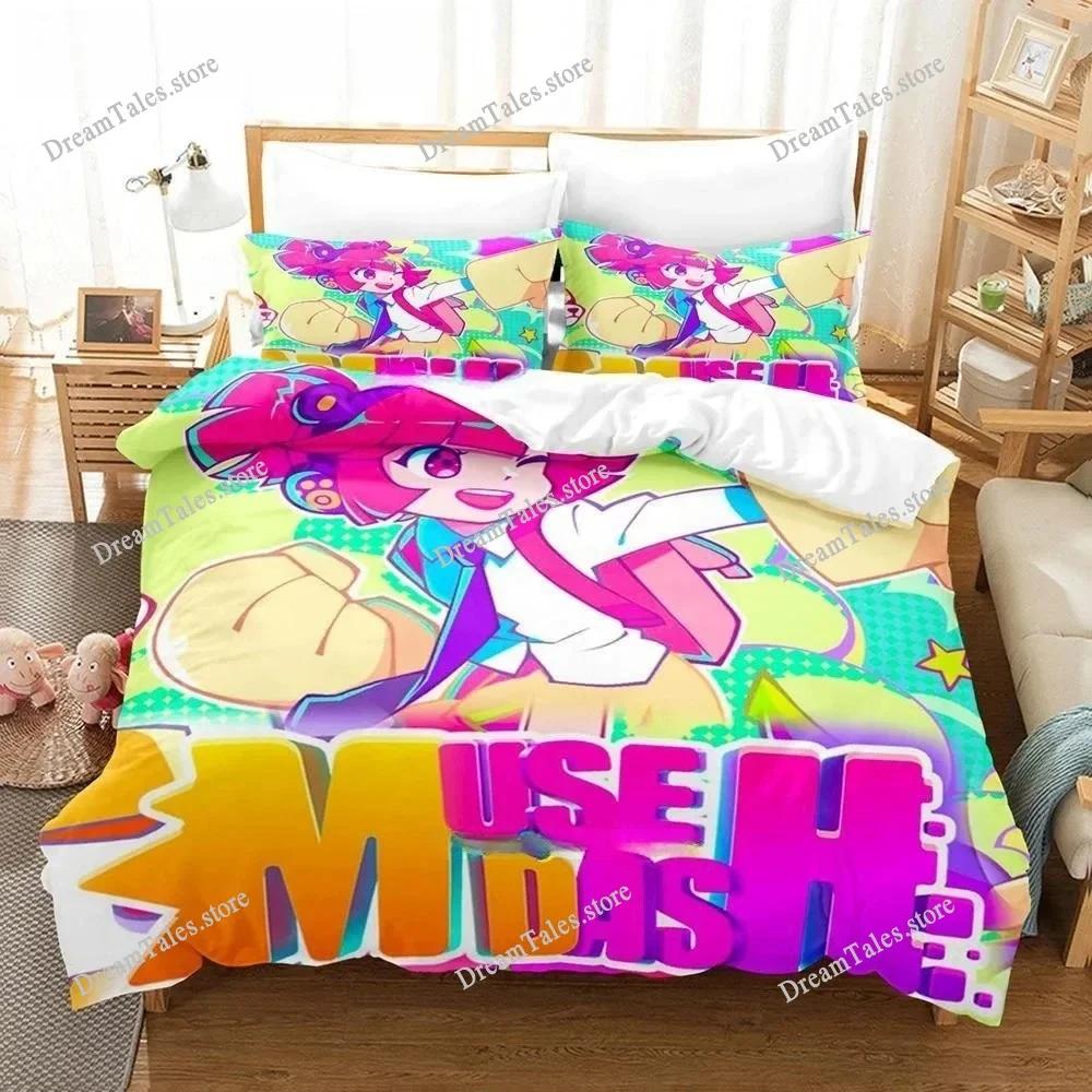 3D Print Music Game Muse Dash Bedding Set Duvet Cover Bed Set Quilt Cover Pillowcase Comforter King Queen Size Boys Adult369