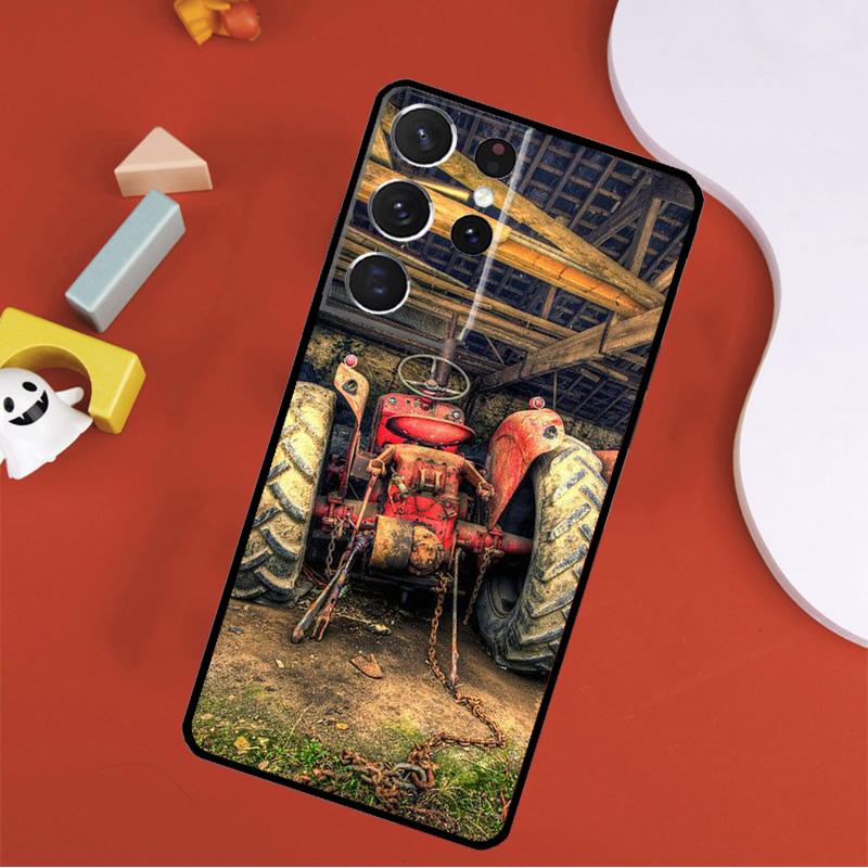Farm Vehicle Tractor Phone Case For Samsung Galaxy S25 Ultra S24 Ultra S9 S10 S20 S21 S22 S24 Plus S23 FE Cover