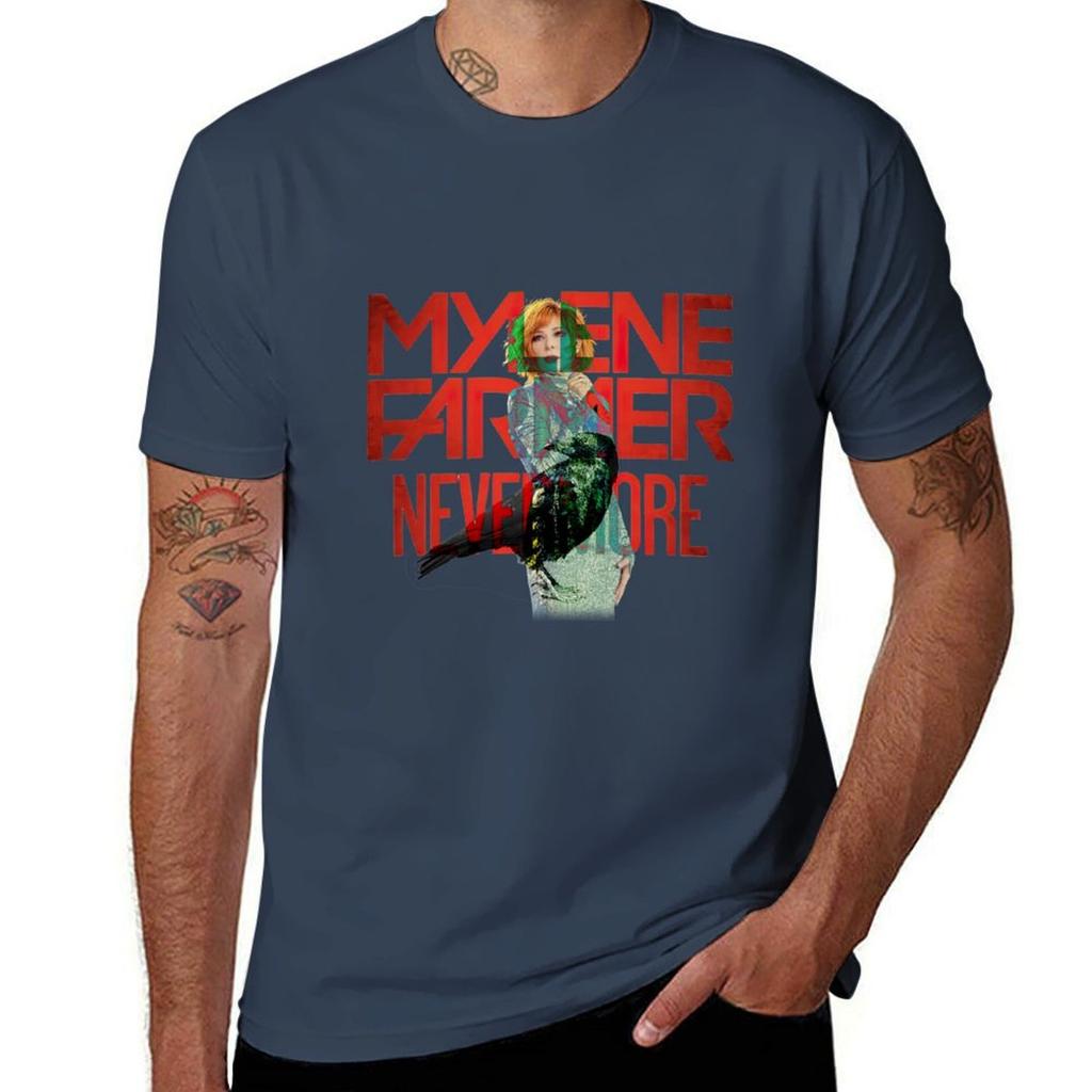Mylene Farmer Nevermore Tourmylene With Raven Tshirt Construction Work Tee Shirt