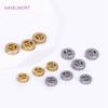 Brass 18K Gold Plated Round Wheel Bracelets Spacer Beads,Jewelry Making Supplies,Inlaid Zircon Spacer Beads DIY Accessories
