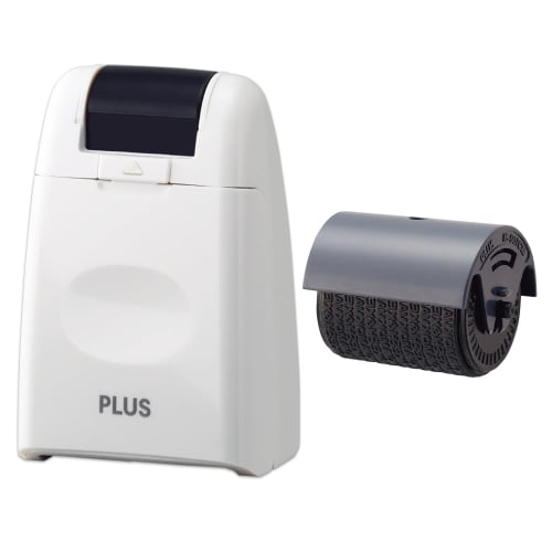 

Plus Personal Information Protection Stamp Roller Keshipon White 37-645+Special Ink Cartridge 1 Piece 37-299