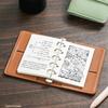 Deer & Sheep Grain Leather M5 Ring Binder: Portable, Removable, Minimalist Ins Style Notebook.