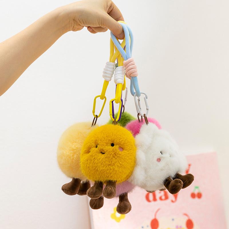 Cute Zongzi Dumplings Rice Dumpling Steamed Rolls Pastry Plush Toy Pendant For Girls And Collectors