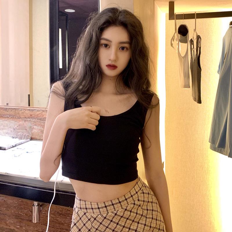 Women's Summer Camisole-Style Tube Top: Thin White, Backless, Inner Chest Wrap, Wire-Free, Gathered Short Top