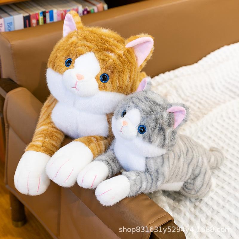 Cute Simulation Cat Plush Toy Pillow Birthday Gift Stuffed Doll Company Present