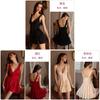 Sexy Satin Slip Dress With Deep V Neck Backless Design For Women Home Loungewear