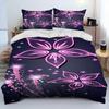 3D Butterfly Flower Bedding Set Women and Girls Down Duvet Cover Pillowcase 2/3pc King Queen Bed Cover Gift Home Textile