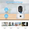 ABUO-4MP Wifi Camera Dual Screens Motion Detection Two Way Audio Indoor AC100-240V White US Plug