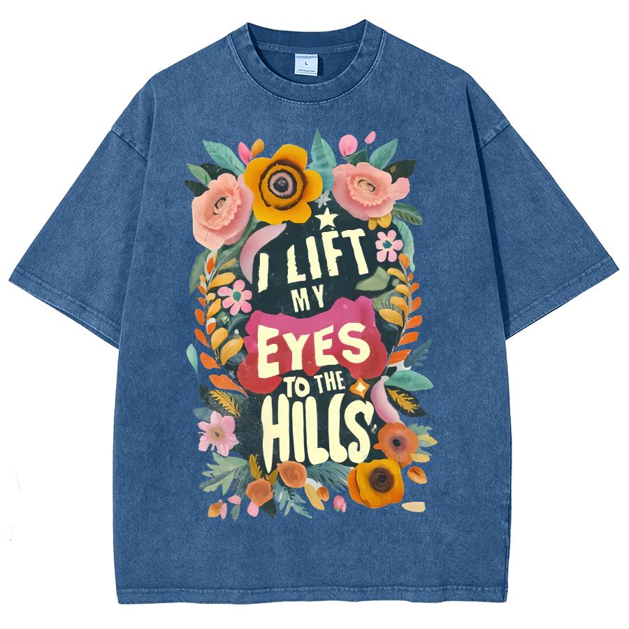 Cartoon Beautiful Flower Print Ladies T-Shirt Loose Oversized Wash Short Sleeve Vintage Fashion Design Top Summer