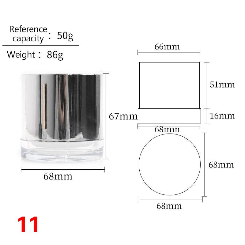 1Pcs Plastic Cream Jar With White Liner Cream /Lotion Bottle Cosmetic Container Refillable Bottles With Spoon