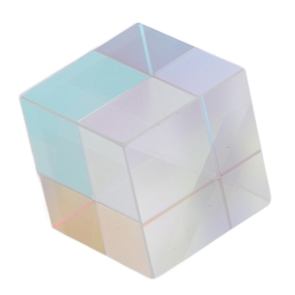 Prism Cube Optical Glass RGB Dispersion Color Cube Sun Catcher X Cube Prism Birthday Gift 20x20x20mm 0.8x0.8x0.8in