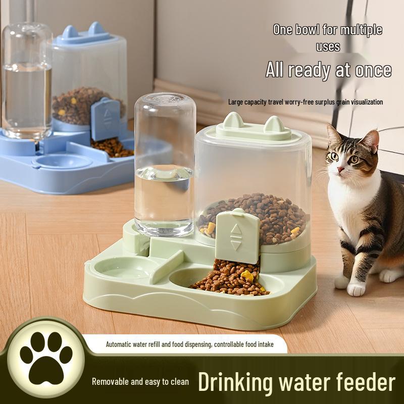 Automatic Double Bowl Cat & Dog Feeder with Drinker