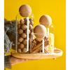 Cork Stopper Glass Storage Jar Clear Glass Canisters with Cork Ball Round Glass Bottles Candy Coffee Beans Spices Storage Tank