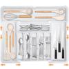 Adjustable Flatware Drawer Organizer Expandable Kitchen Silverware Utensil Holder for Cutlery Storage Use
