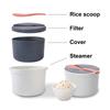 PP Material Rice Steamer Pot 2L Microwave Cookware Set Rice Cooker Steamer  For Cooking Vegetables