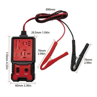 Testador de relé automotivo universal 12V, testador eletrônico de relé automotivo para verificador de bateria automática, ferramenta de diagnóstico do analisador de alternador