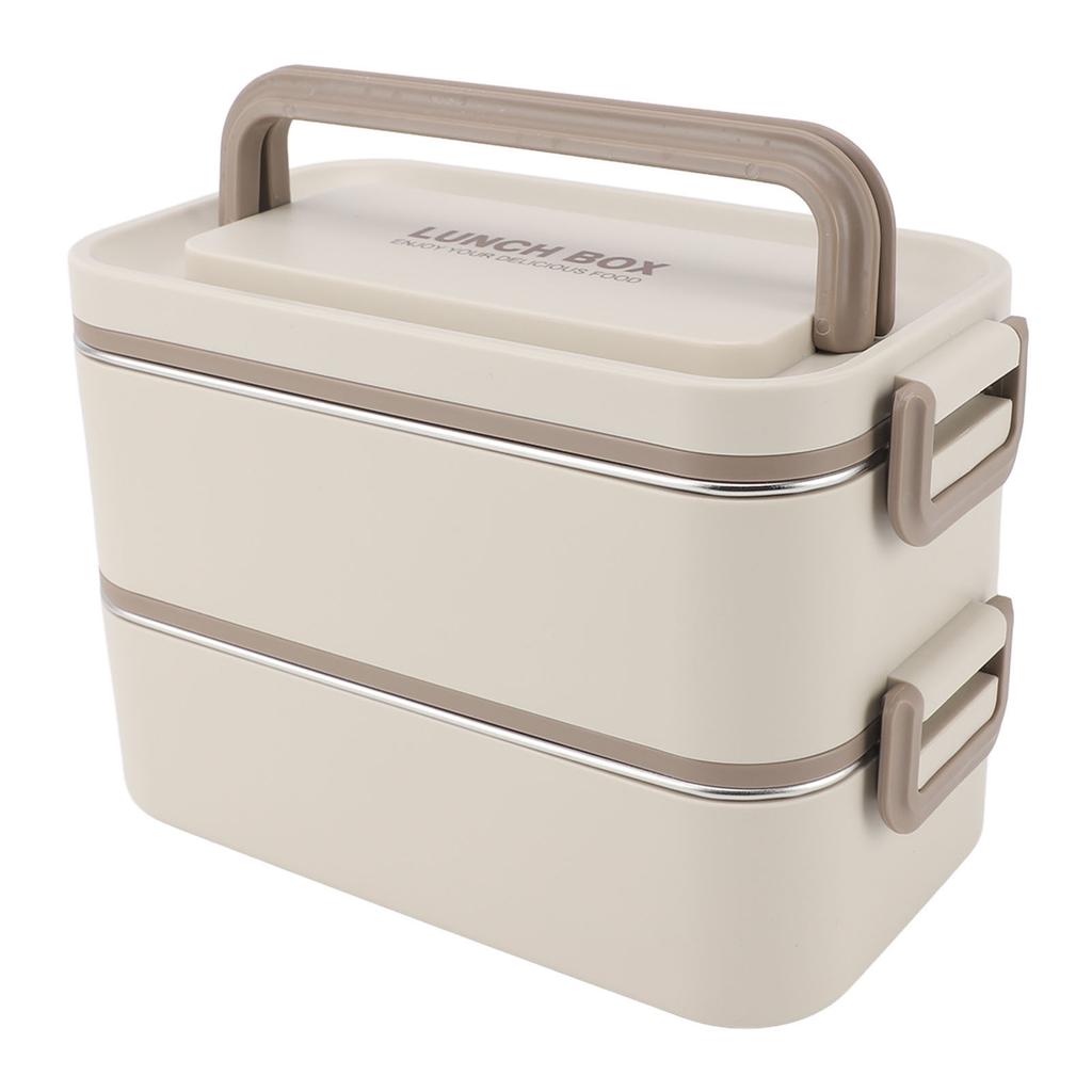 2 Tier Stackable   Box 304 Stainless Steel Insulated Lunch Containers Lkproof Compartment Portable Food Container for School