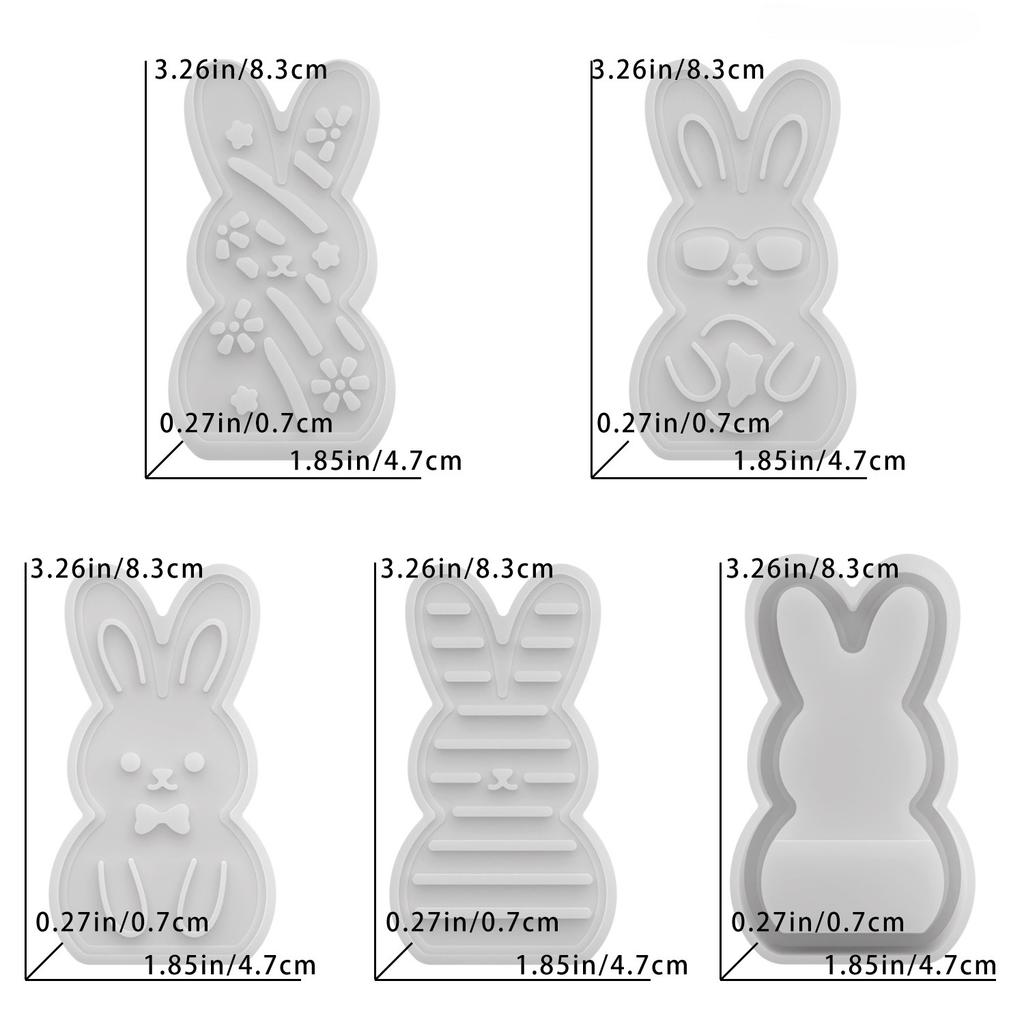 DIY Rabbit Hollow Atmosphere Lamp Resin Mold, Resurrection Rabbit Figurine, Plaster Silicone Mold Decoration