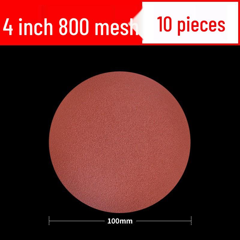 4" Sandpaper Flocking Woodworking Polisher with Self-Adhesive Hook & Loop Angle Grinder Sanding Discs