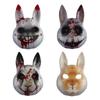 Breathable Halloween Face Cover Funny Rabbit Design Flexible Friendly Role Play Accessory For Conventions