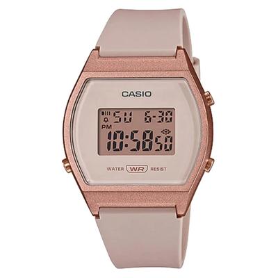 Relógio digital feminino CASIO Standard para meninas sem caixa de apresentação rosa bege x ouro rosa modelo estrangeiro LW-204-4A [Item]