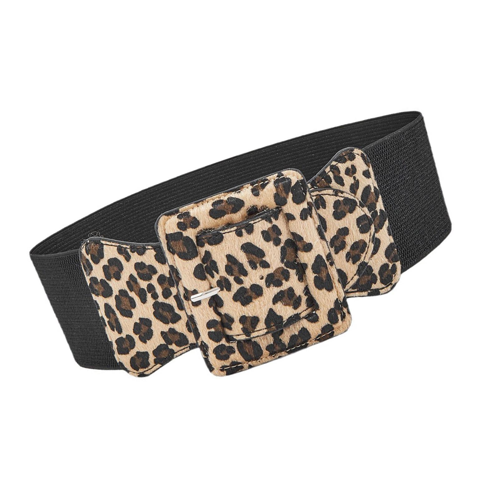 

Широкий пояс в стиле ретро для женщин, элегантный пояс в диком стиле с леопардовым принтом, широкий пояс в стиле ретро, стильный аксессуар