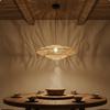 Rattan Pendant Lampshade Retro Design Woven Hanging Light Shade Rustic Elegance Fiber Lamp Cover for
