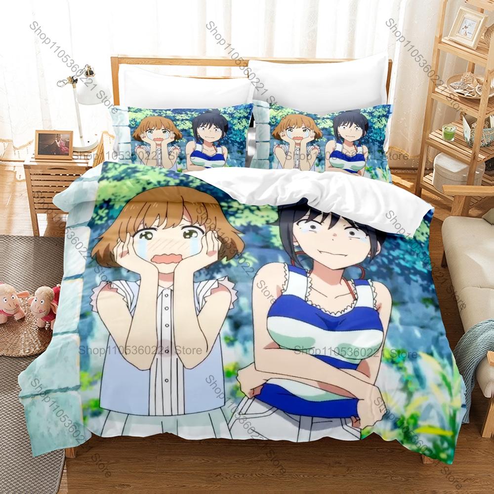 Manga Style Umibe No Etranger Bedding Set, Duvet Cover & 2 Pillowcases, Vivid Coastal Scene Print Comfortable Stylish Bedroom