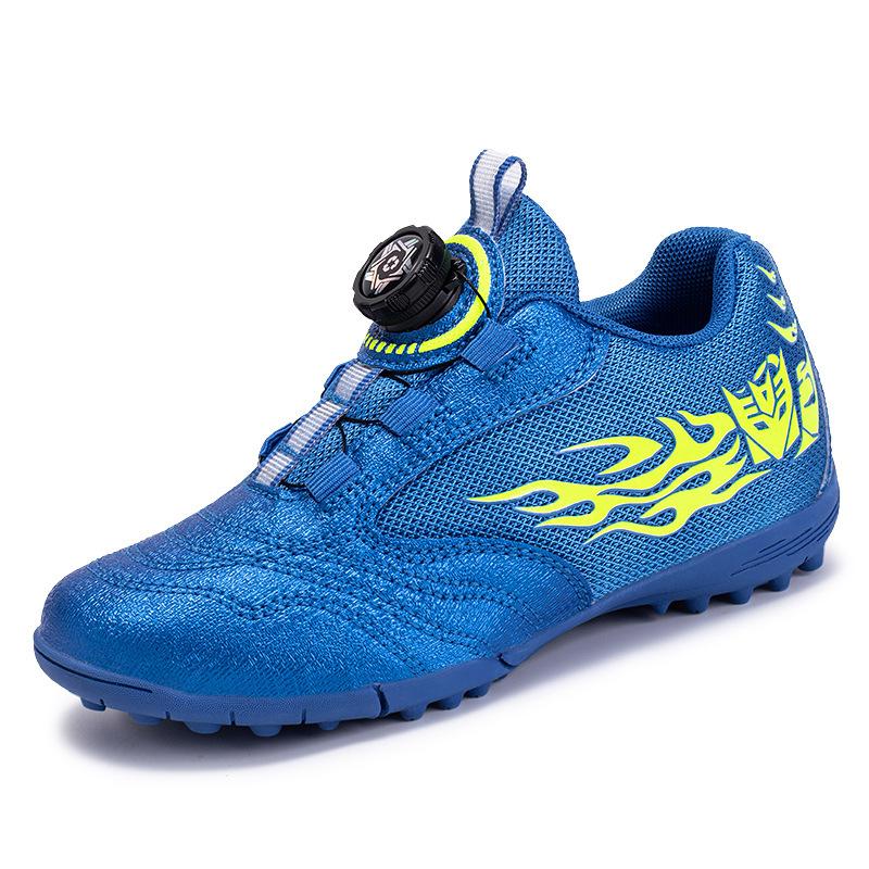 Children'S Football Shoes Swivel Buckle Lightweight Sneakers Boys And Girls Artificial Turf Game Training Sneakers