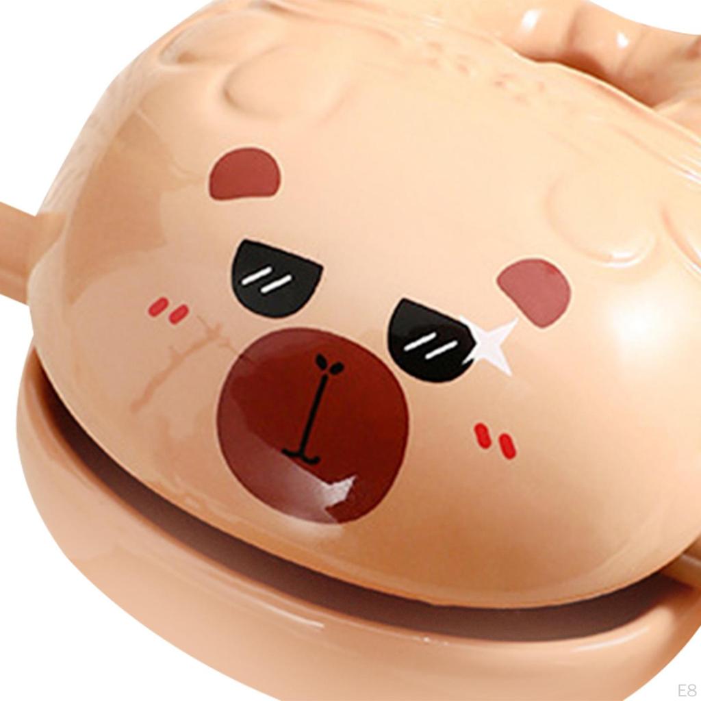 Capibara Wooden Fish Drum Mokugyo with Mallet Creative Percussion Instrument Tabletop Ornament for