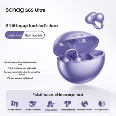 SANAG S6S Ultra Open-Ear Clip-On Bluetooth Headphones