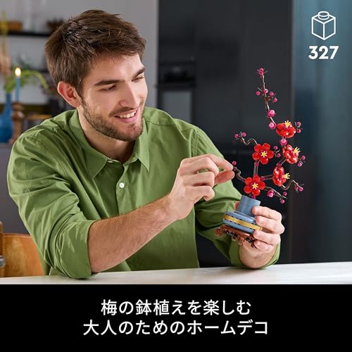 Jucărie botanică LEGO cu prune Cadou pentru ziua de naștere Bloc Crăciun Bărbați Femei Buchet Decor flori artificiale Interior Elegant 10369