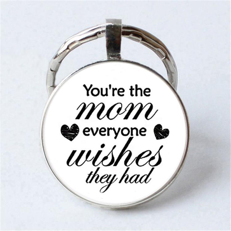 Keychain Accessories Pendant Floral Thanksgiving Text Good Friends Retro Personalized Keychain Gift Pendant
