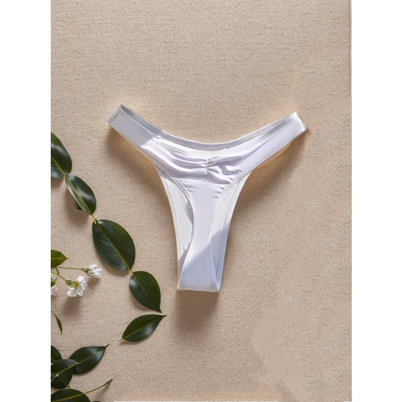 New Sexy Wrinkled Solid Color Two-piece Swimsuit Swimsuit Women's Trunks