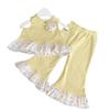 Girls' Summer Princess Style Two-Piece Set: Vest & Flared Pants