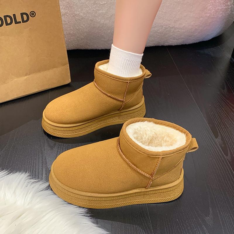 New 2024 hot sale Women Winter Boots Designer Platform Boots for Leather Warm Short Plush women's Ankle Boots Botines Mujer