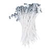 100pcs 12cm Candle Wick Core Pre Waxed Metal Sustainer Tab White for DIY Crafts Candle Making
