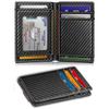 Men's Bi-Fold Card Holder Wallet Large Capacity Magnetic Money Clip Minimalist Credit Card Case