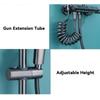 Enhanced Water Pressure Function Shower Set Copper Body Thermostatic 4-in-1 Showerhead Bathroom Shower Head Set