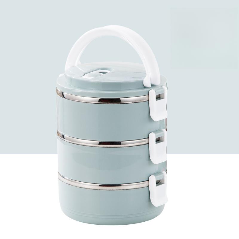 Портативный контейнер для обеда Bento из термостойкой стали из нержавеющей стали школьный контейнер для пикника Three Layer синий 1090₽