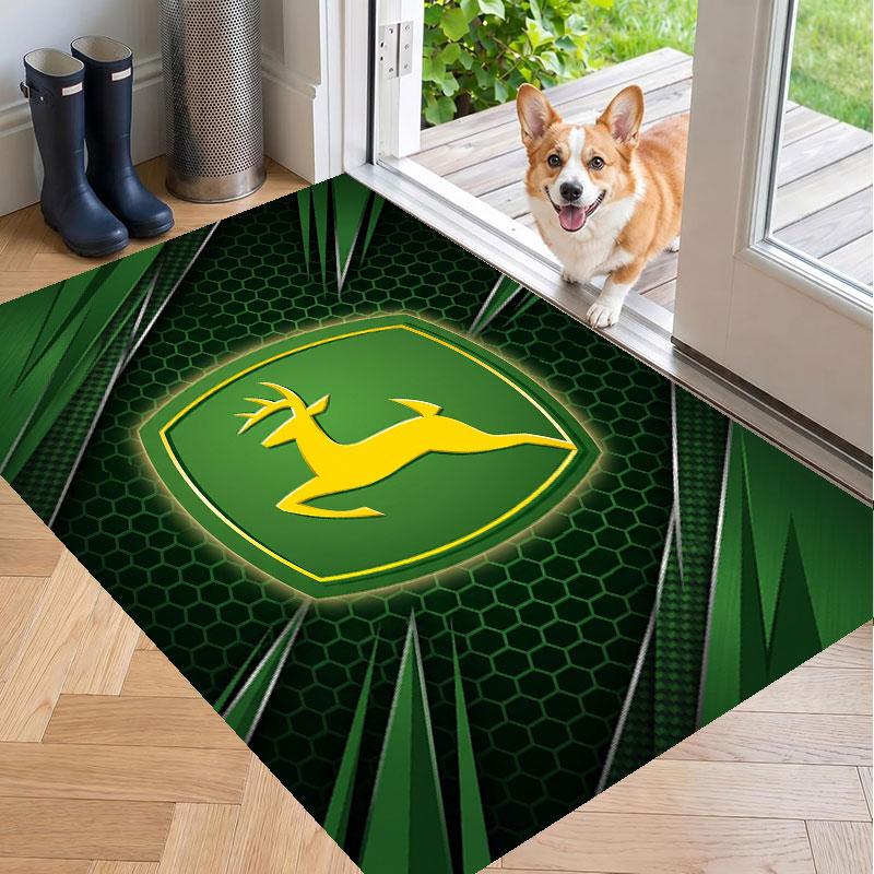 Tappeto Morbido per Pavimento con Motivo John Deere Tappeto Decorativo per la Decorazione della Stanza di Casa