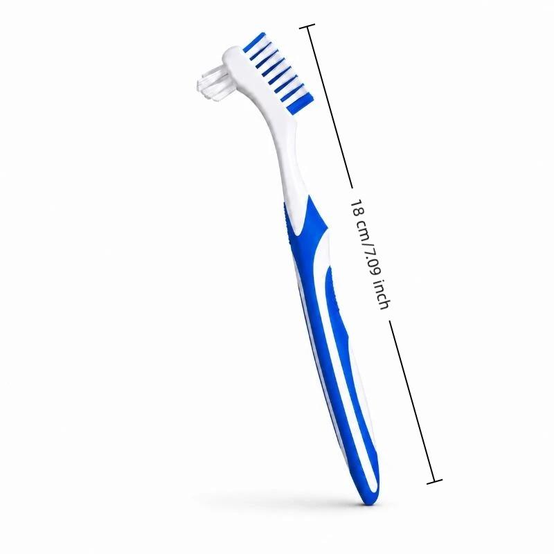1Pc Double Sided Denture Toothbrush Cleaning Brush Invisible Braces Retainer Cleaner Descaling Brush